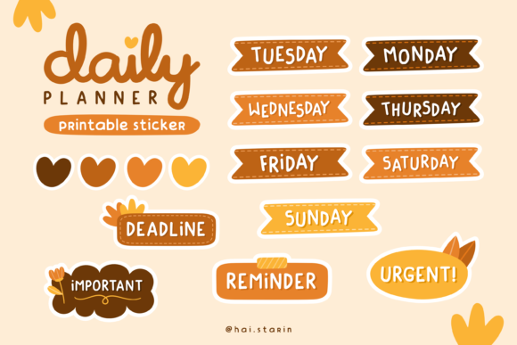 Download Daily Planner Printable Sticker Sheet - Premium Resources