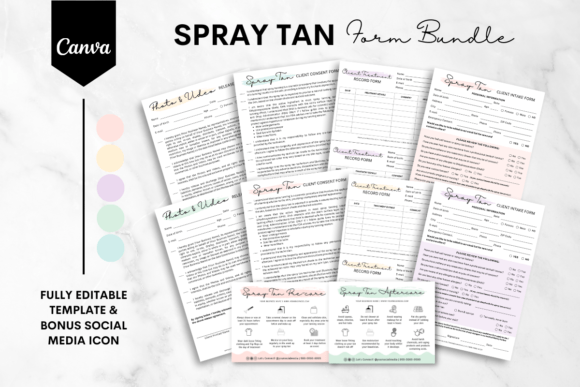 Download Spray Tan Business Form Bundle 1 - Business form Collection