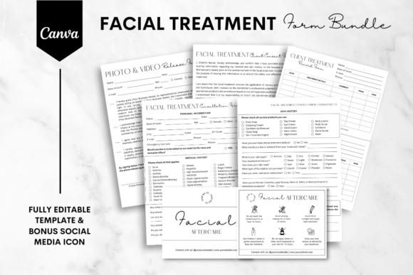 Download Facial Business Form Bundle Template 2 - Business form Collection