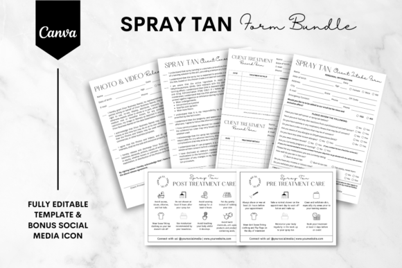 Download Spray Tan Business Form Bundle 2 - Business form Collection