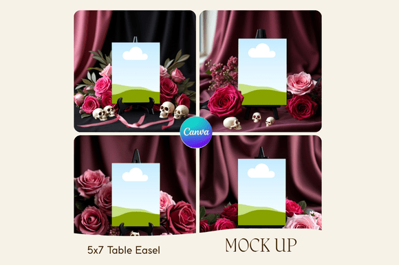 Download Gothic Romance Table Easel Mockup 5x7 - Premium Resources
