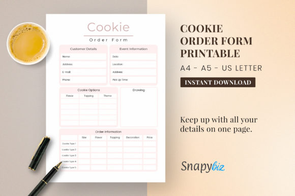 Download Cookie Order Form | Craft Business Form - Business form Collection